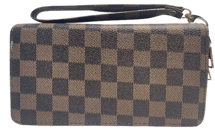 Lompakko ruskea ralliruutu - Lompakot ja rahakukkarot - KN450 - 1