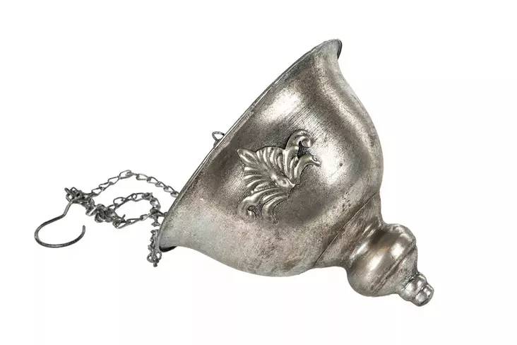 Metallinen amppeli ruukku, antiikkihopea - Ruukut, maljakot - RUUKKU10 - 1