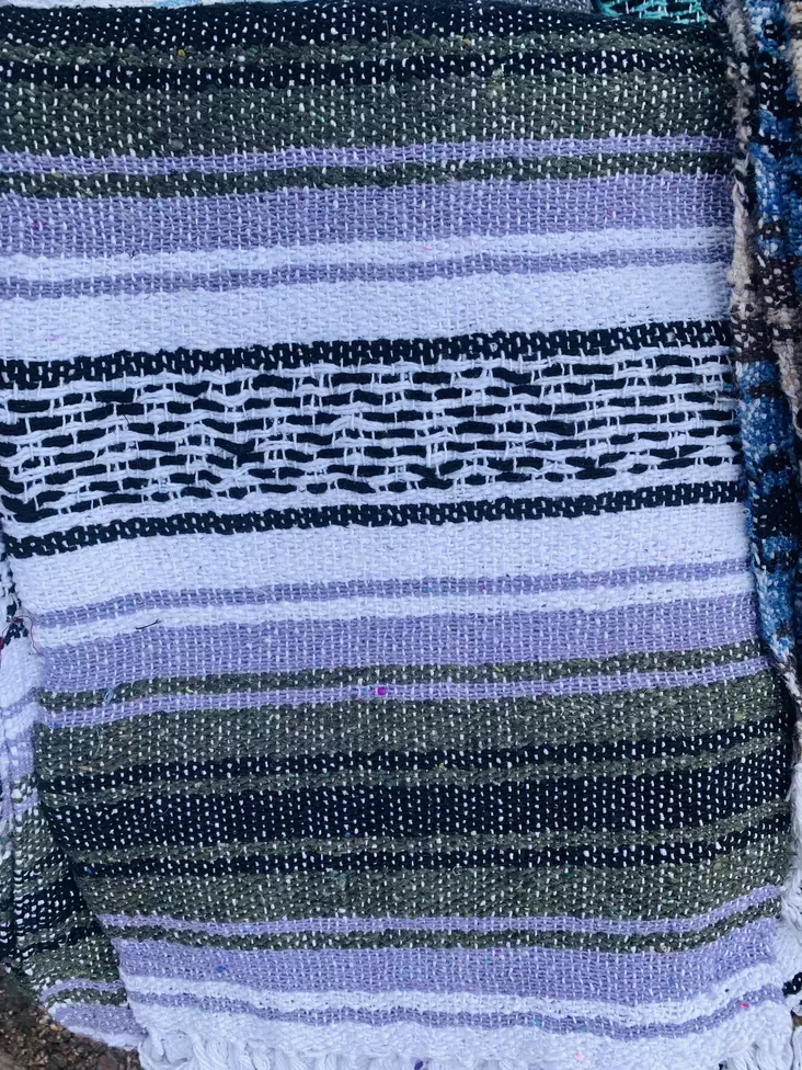 Mexico viltti lila musta tummavihreä - Kodin tekstiilit - MEX10 - 1