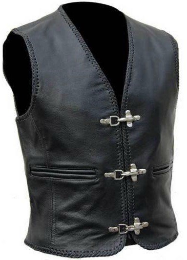 Nahkaliivi 3-pikalukkoa mustaa naudaan n - Nahkaliivit - LI50 - 1