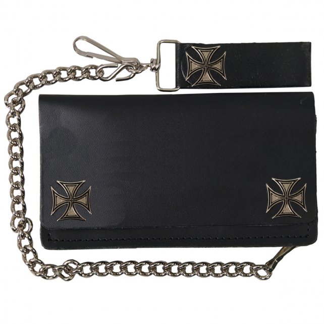 Nahkalompakko, Hot Leathers, Iron Cross - Lompakot ja rahakukkarot - KN310 - 1