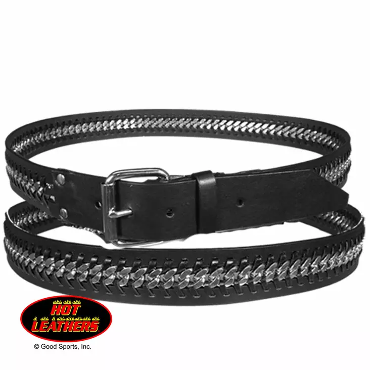 Nahkavyö, Hot Leathers, Chain Weave - Nahkavyöt - KV120 - 1