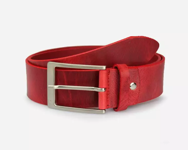 Nahkavyö punainen 45-mm jämäkkä - Nahkavyöt - KV190 - 1