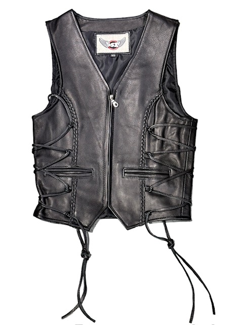 Naisten nahkaliivi vetoketjulla - Nahkatakit ja -liivit - LI70 - 1