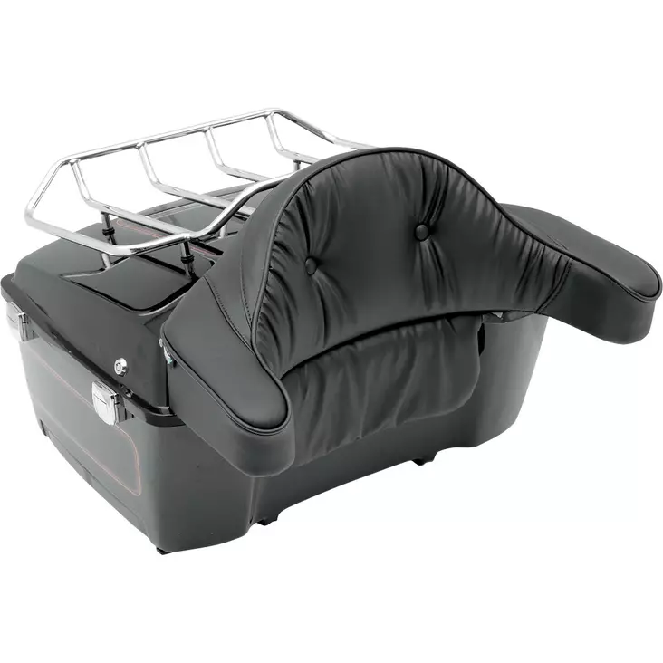 PAD KING TOUR BOX REAR PILLOW BACKREST VINYL BLACK - Satulat ja satulanpäälliset - 08220140 - 1
