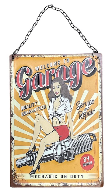 Peltikyltti Welcome to Garage - Taulut, kehykset - PELT360 - 1