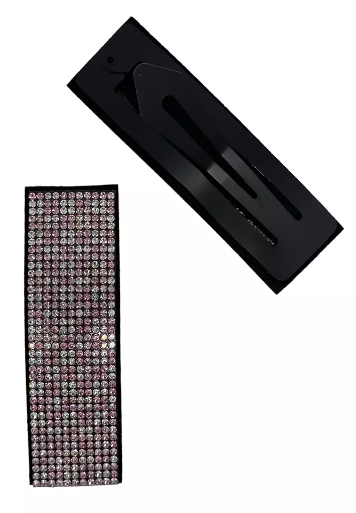 Pinni koristekivillä, pinkki suorakaide - Hiuskoristeet - PIN380 - 1