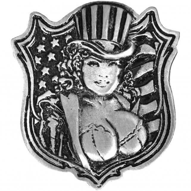 Pinssi, Hot Leathers, Uncle Sam Pin Up - Oheistuotteet - PNS70 - 1