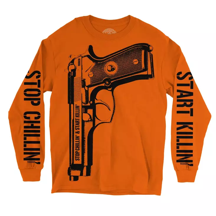 Pitkähiha Stop Chillin, oranssi - Pitkähihaiset paidat - TOX80 - 1