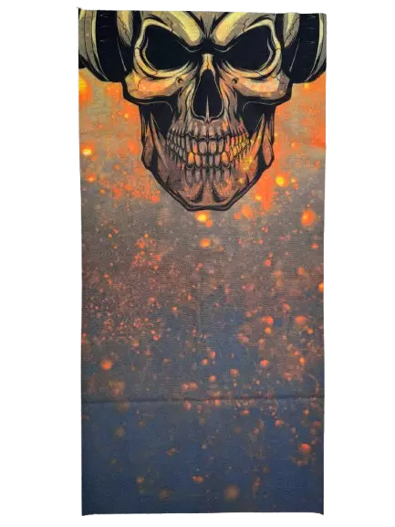 Putkihuivi pääkallo oranssimusta laava - Putkihuivit - B420 - 1