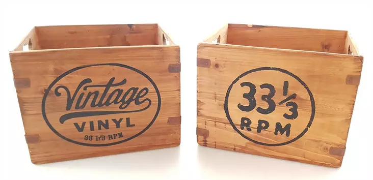 Puulaatikko Vinyl Longplay - Korit ja tarjottimet, sisustuslaatikot - PUU140 - 1