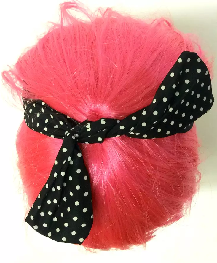 Rautalankahuivi, Polka Dot, musta - Hiuskoristeet - HU390 - 1