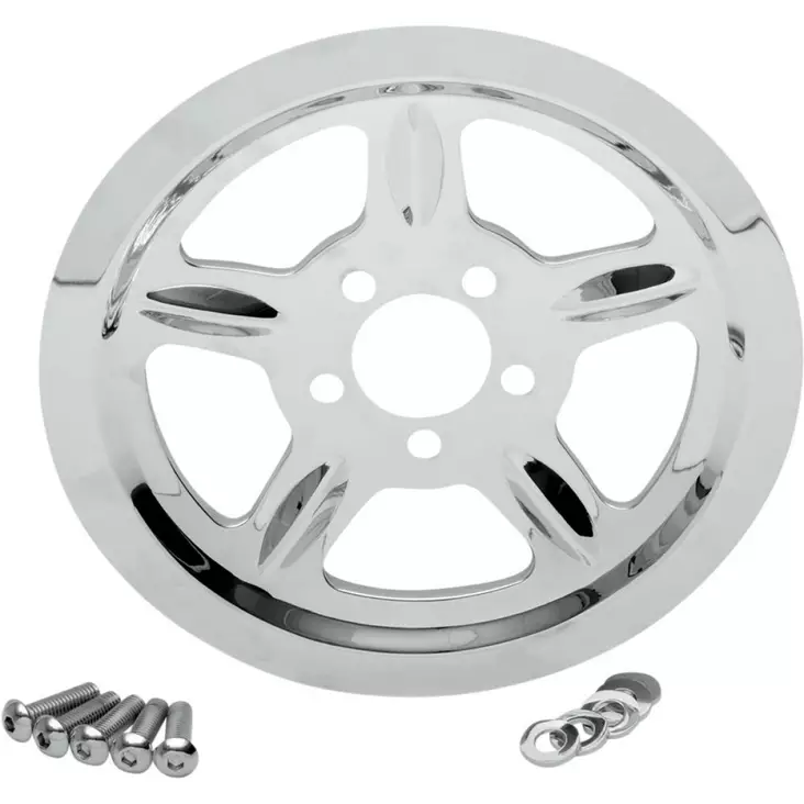 REAR BELT PULLEY COVER CHROME - Rattaat ja hihnapyörät - 12010520 - 1