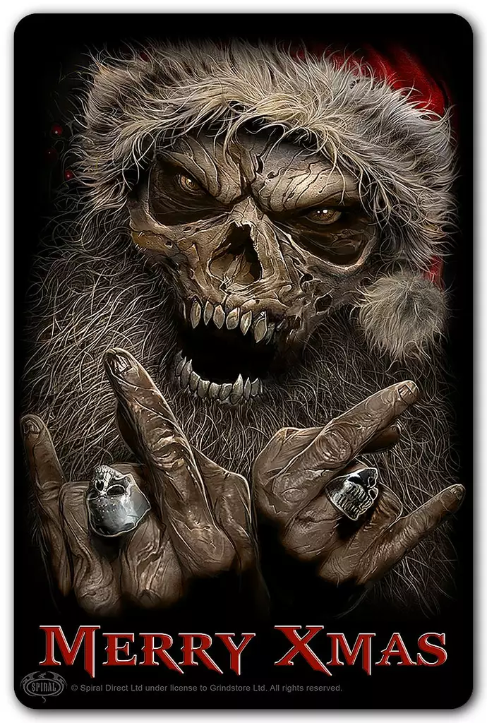 Rock Santa metallikortti, Spiral - Seinälle - SPI250 - 1