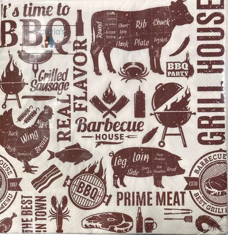 Servetti BBQ 20 kpl 33x33cm - Servetit - SER90 - 1