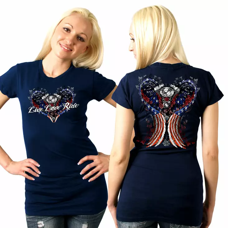T-Paita Patriotic Angel Wings - T-paidat - NP810 - 1