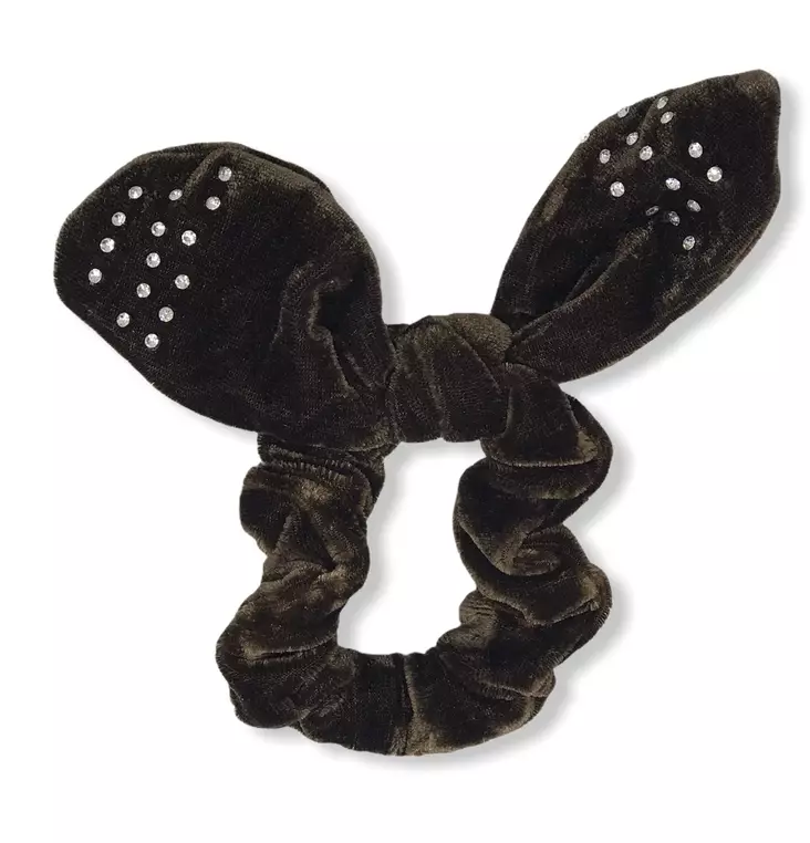 Tummanruskea hiusdonitsi solmulla - Hiuskoristeet - PIN310 - 1