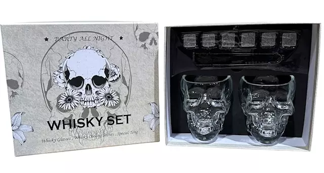 Viskisetti Pääkallo - Astiat - LASI20 - 1