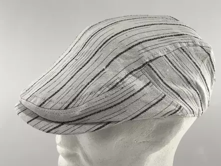 Flatcap, valkoinen mustaraita - Flat Capit - LC521 - 2