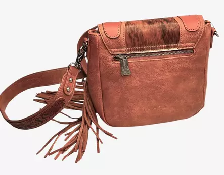 Hapsullinen käsilaukku, ruskea cow - Laukut - NL911 - 6