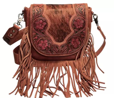 Hapsullinen käsilaukku, ruskea cow - Laukut - NL911 - 5