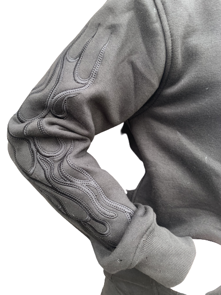 Huppari liekkihiha mustat liekit, malta - Hupparit - CU591 - 2