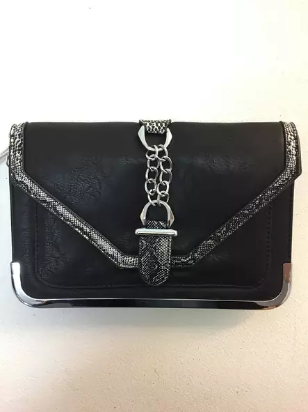 Käsilaukku, musta, olkaketjulla - Laukut - NL541 - 1