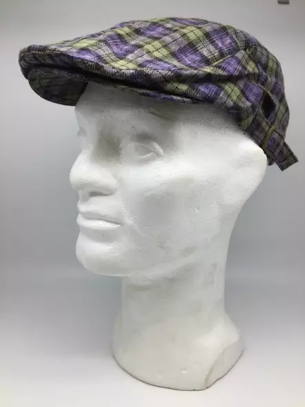Lätsä, lila ruutu flat cap - Flat Capit - LC461 - 1