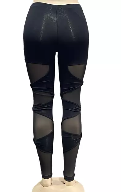 Leggingsit musta, sivusoljet - Leggingsit - LEG591 - 2