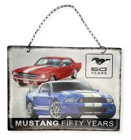 Peltikyltti ketjulla, Mustang 50 Years - Taulut, kehykset - PELT161 - 1