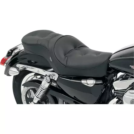 SEAT LOW-PROFILE TOURING REAR 2-UP VINYL BLACK - Satulat ja satulanpäälliset - 08040261 - 1