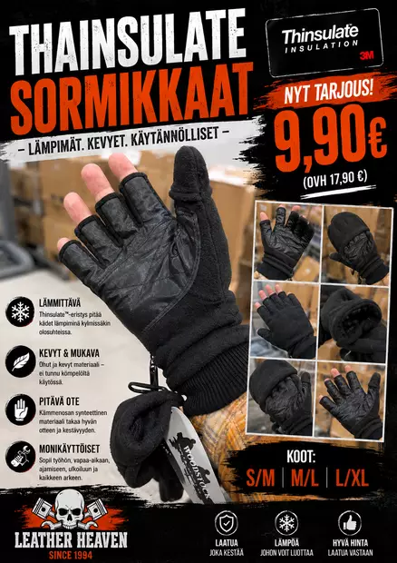 Thinsulate-sormikkaat, musta - Käsineet - 05301 - 1