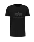 Alpha T-paita musta reflektoiva is logo - T-paidat - ALP111 - 2