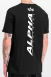 Alpha T-paita pystypainatus takana musta - T-paidat - ALP121 - 1