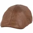 Flatcap ruskea nahkajäljitelmä Cracked - Flat Capit - LC651 - 1