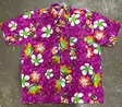 Havaijipaita, Lila,oranssi-vihreät kukat - Kauluspaidat - KP181 - 1