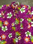 Havaijipaita, Lila,oranssi-vihreät kukat - Kauluspaidat - KP181 - 2