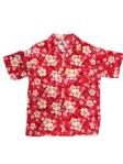 Havaijipaita, Punainen, valkoiset kukat - Kauluspaidat - KP191 - 1