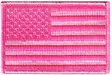 Kangasmerkki, Amerikan lippu pinkki - Kangasmerkit - K1351 - 1
