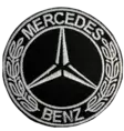 Kangasmerkki Mercedes Benz pyöreä - Kangasmerkit - K1551 - 1
