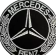 Kangasmerkki Mercedes Benz pyöreä - Kangasmerkit - K1551 - 2