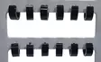 Korvakoru musta, 6 mm rengas saranalla - Lävistys- ja venytyskorut - KRV231 - 2