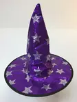 Noidan hattu, tähti kuviolla, lila/musta - Hatut - HAT31 - 3