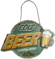 Peltikyltti cold BEER served here - Taulut, kehykset - PELT221 - 1