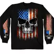 Pitkähiha, Patriot Skull - Pitkähihaiset paidat - PH251 - 1