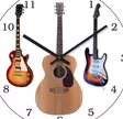 Seinäkello kitarat 30cm lasitaulu - Kellot - KE131 - 1