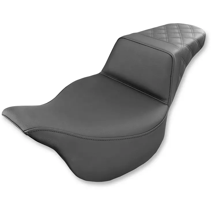 2-UP SEAT STEP UP LS FRONT|REAR VINYL|SADDLEGEL™ PLAIN BLACK - Satulat ja satulanpäälliset - 08011051 - 1