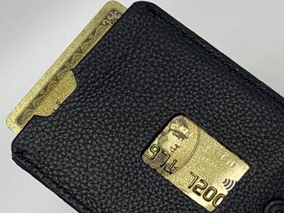 Rfid Suojattu Korttikotelo Nahka Musta Nahkalompakko