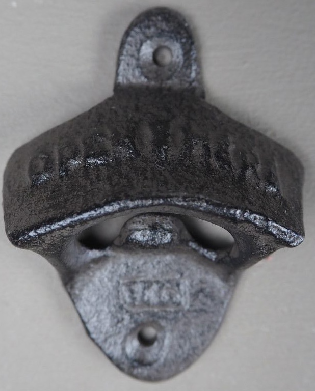 Avaaja valurautainen pullonkorkin avaaja - Seinälle - VALU1 - 1