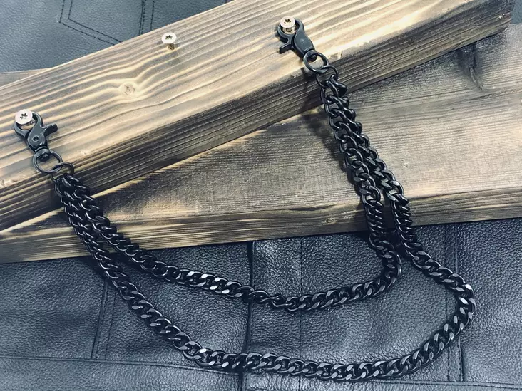 Avainketju musta tuplaketju 65cm x12mm - Avainketjut - KJ191 - 1